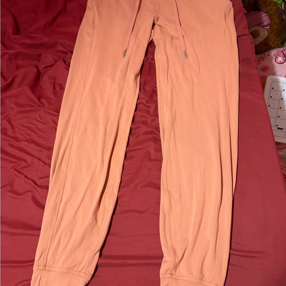 lululemon soft joggers in peach